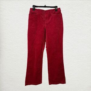 NWT Jones Sport Stretch Women's Y2K VTG Red Zip Corduroy Straight Pants Size 6